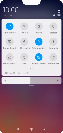 Pulsa Datos móviles para activar o desactivar la función.