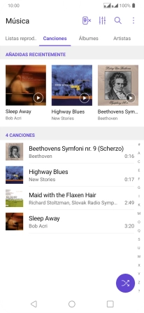 Pulsa el archivo de música deseado.