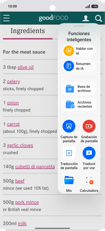 Pulsa Traducción de pantalla.