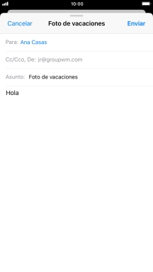 Pulsa en el campo de escritura durante unos instantes hasta que aparezca un menú emergente en la pantalla.
