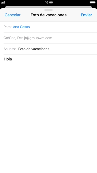 Pulsa en el campo de escritura durante unos instantes hasta que aparezca un menú emergente en la pantalla.
