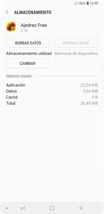 Pulsa la tecla de inicio para terminar y regresar a la pantalla de inicio.