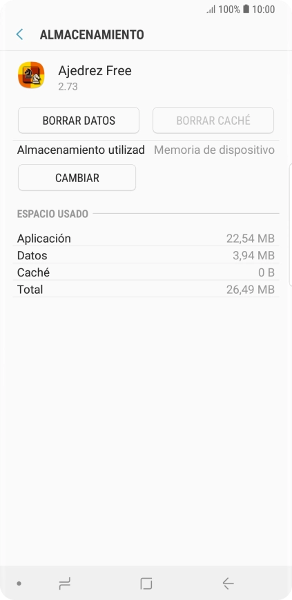 Pulsa la tecla de inicio para terminar y regresar a la pantalla de inicio.