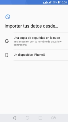 Pulsa la opción deseada y sigue las indicaciones de la pantalla para transferir contenido desde el otro teléfono y finalizar la activación de tu teléfono.