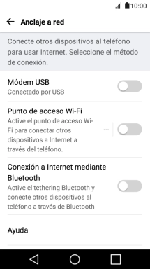 Pulsa Punto de acceso Wi-Fi.