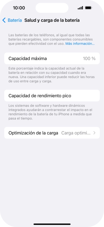 Pulsa Optimización de la carga.