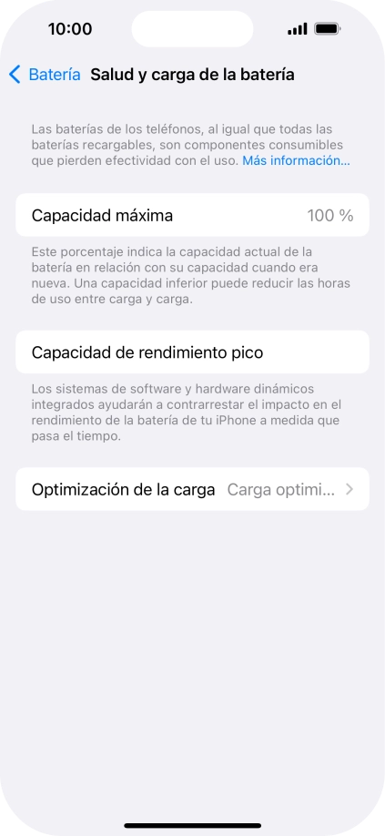 Pulsa Optimización de la carga.