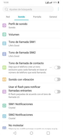 Pulsa Tono de llamada ‹SIM›.