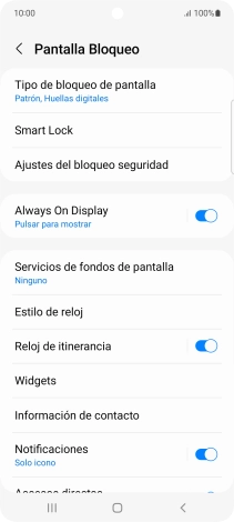 Pulsa Tipo de bloqueo de pantalla e introduce el código de seguridad extra que has creado anteriormente.