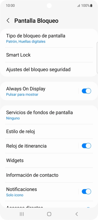 Pulsa Tipo de bloqueo de pantalla e introduce el código de seguridad extra que has creado anteriormente.