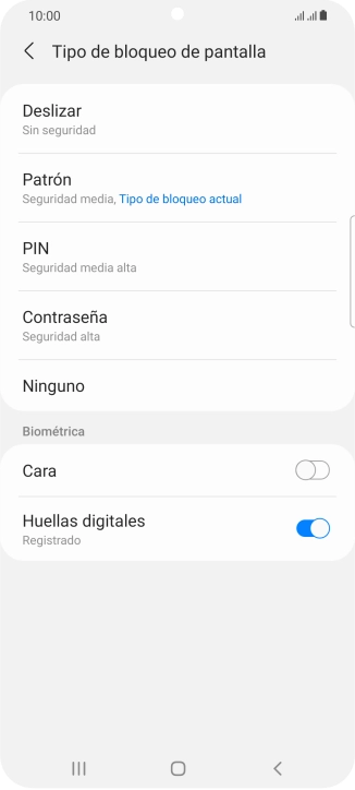 Pulsa Ninguno.