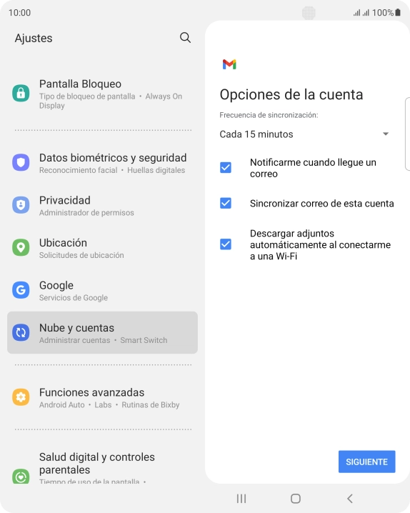 Pulsa la lista desplegable bajo 