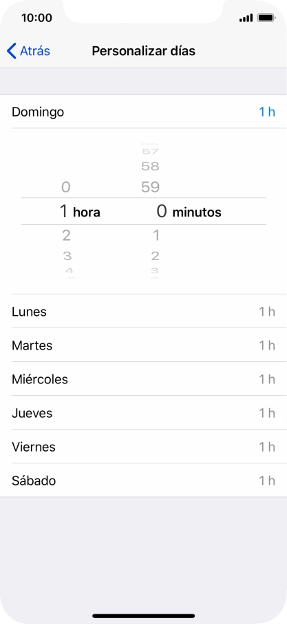 Selecciona el período de tiempo deseado.