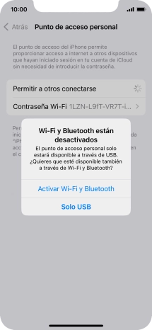 Si el wifi está desactivado, pulsa Activar Wi-Fi y Bluetooth.