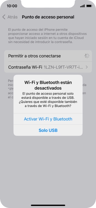 Si el wifi está desactivado, pulsa Activar Wi-Fi y Bluetooth.
