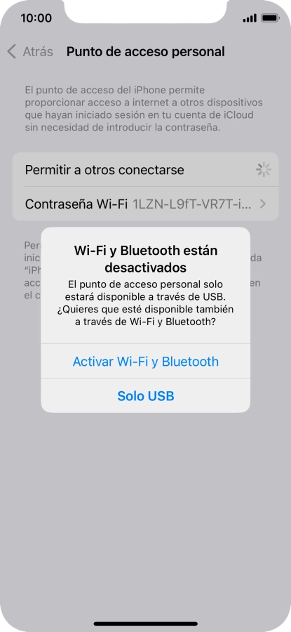 Si el wifi está desactivado, pulsa Activar Wi-Fi y Bluetooth.