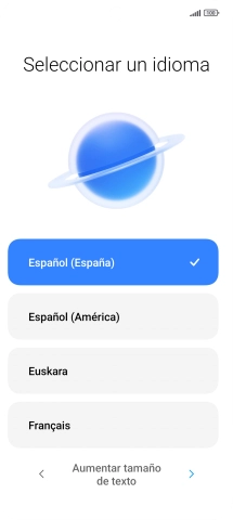 Pulsa el idioma deseado.