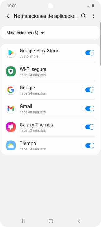 Pulsa la lista desplegable.