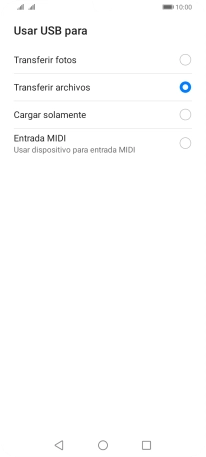 Pulsa Transferir archivos.