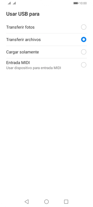 Pulsa Transferir archivos.