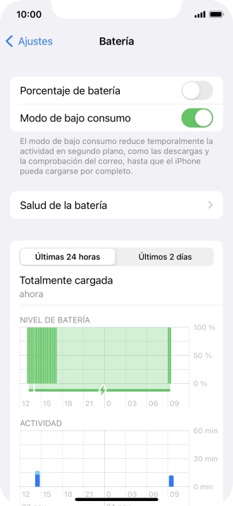 Desliza el dedo hacia arriba desde la parte inferior de la pantalla para terminar y volver a la pantalla de inicio.