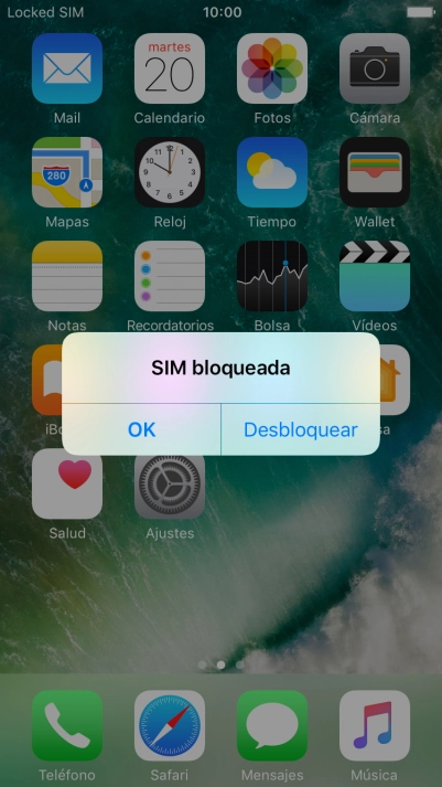 Si la tarjeta SIM no está desbloqueada, pulsa Desbloquear.