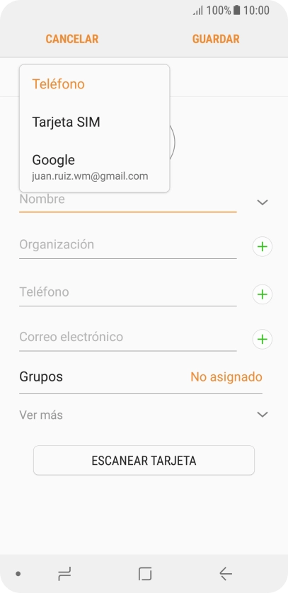 Pulsa Teléfono.