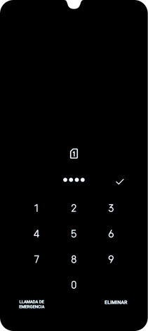Si es necesario desbloquear la tarjeta SIM, introduce el código PIN y pulsa el icono de aceptar.
