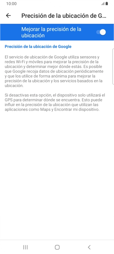 Pulsa el indicador junto a 