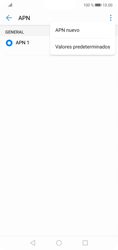Pulsa APN nuevo.