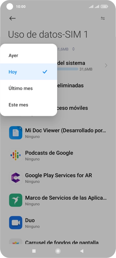Pulsa el ajuste deseado.