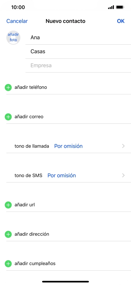 Pulsa añadir teléfono.