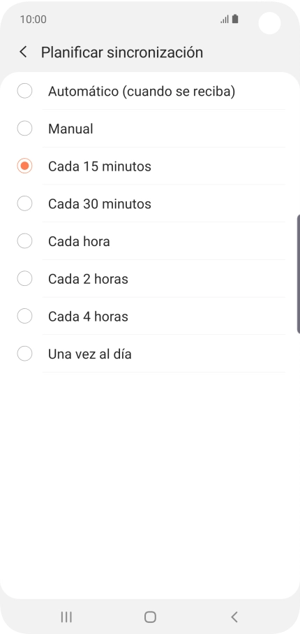 Pulsa el ajuste deseado.