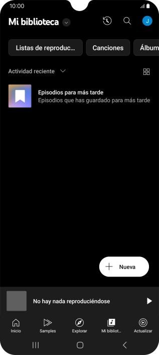 Pulsa la lista desplegable.