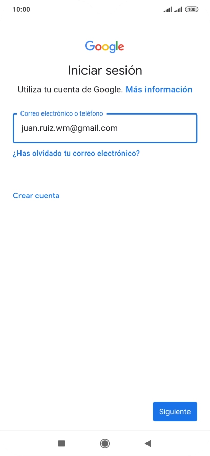 Pulsa Siguiente.