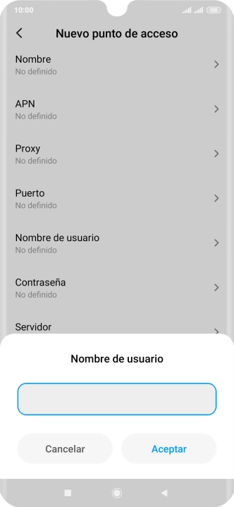 Introduce wap@wap y pulsa Aceptar.