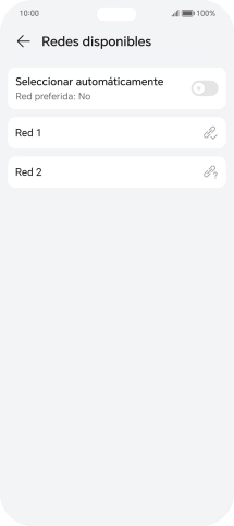 Pulsa la red deseada.