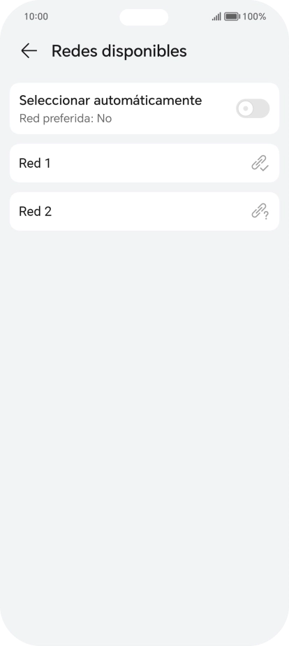 Pulsa la red deseada.