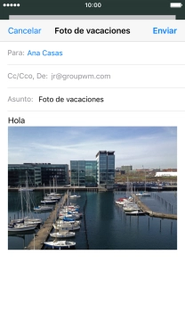 Pulsa Enviar cuando hayas terminado de escribir el correo electrónico.