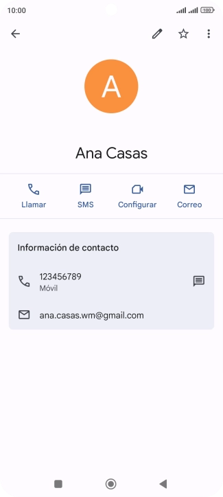 Pulsa el número de teléfono deseado.