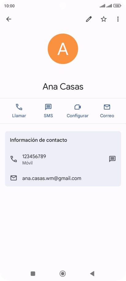 Pulsa el número de teléfono deseado.