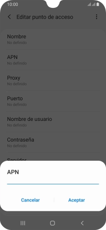 Introduce airtelwap.es y pulsa Aceptar.