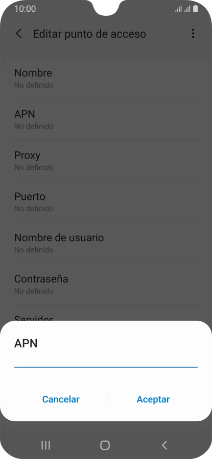 Introduce airtelwap.es y pulsa Aceptar.