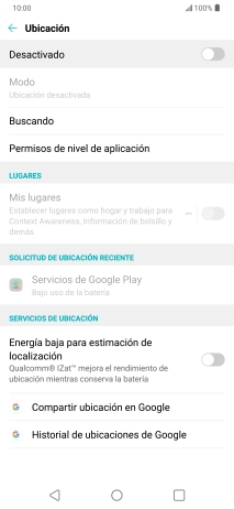 Pulsa el indicador para activar o desactivar la función.