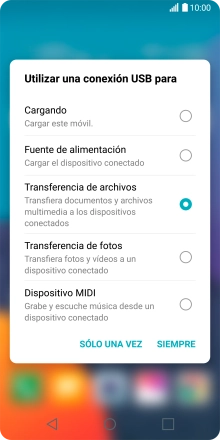 Pulsa Transferencia de archivos.