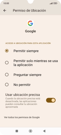 Pulsa el ajuste deseado.