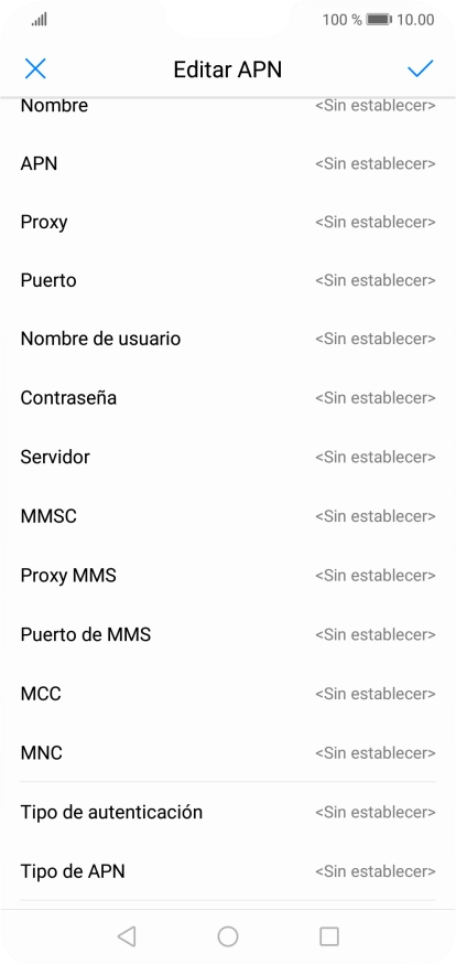 Pulsa el icono de aceptar.