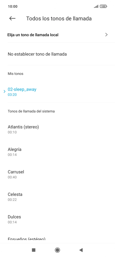 Pulsa la tecla de inicio para terminar y regresar a la pantalla de inicio.