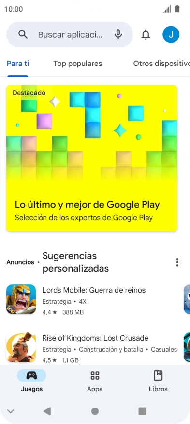 Pulsa el icono de perfil.