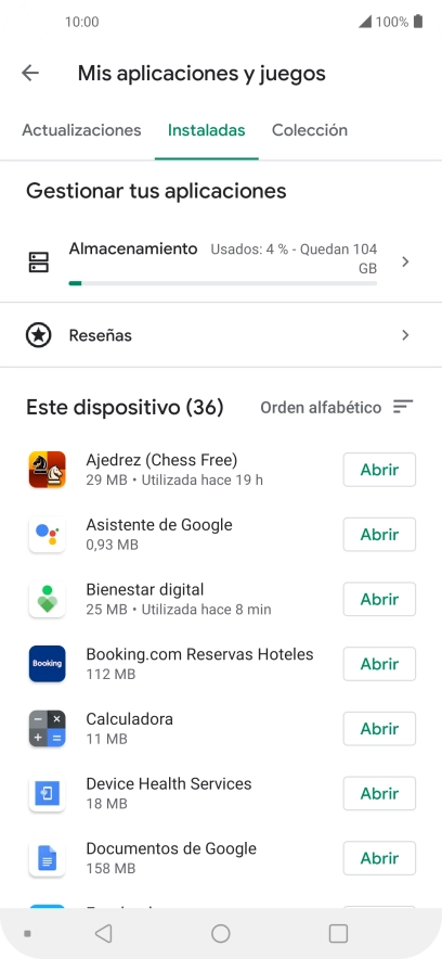 Pulsa la app deseada.
